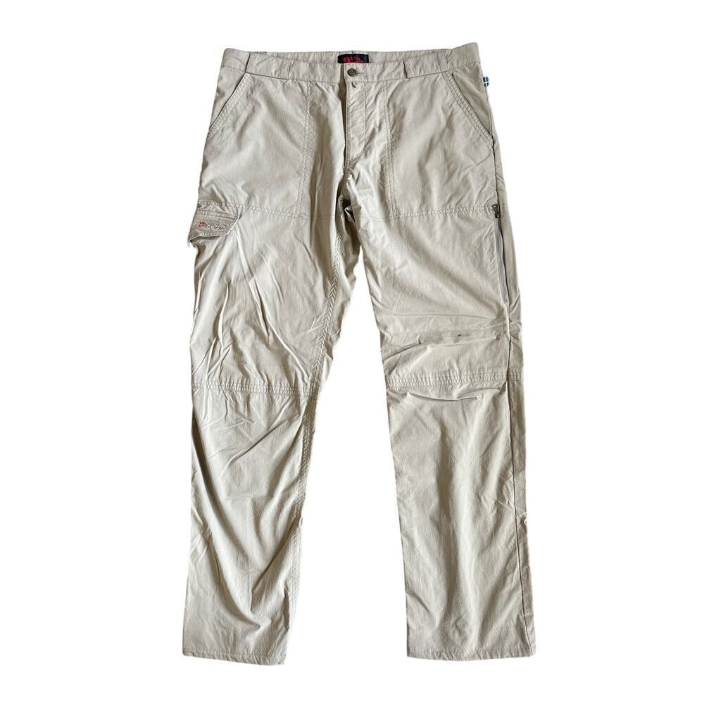 Men’s Fjällräven Tapered Hiking Outdoor Khaki Pants 52069 Size 54 38 x 32